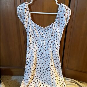 Aeropostale White Dress with Red Floral Pattern